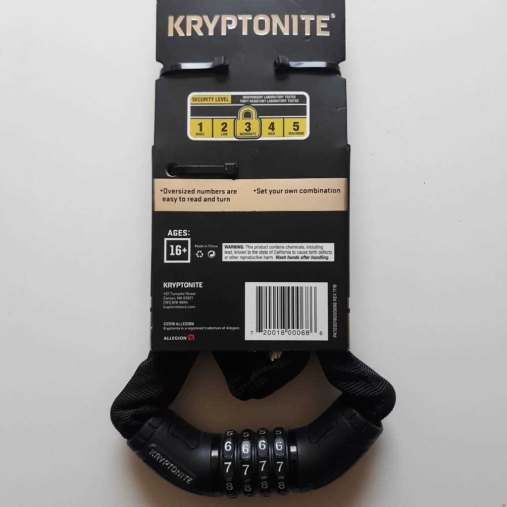 Kryptonite Combo Bike U-Lock Standard Anti-Theft Security Bicycle Lock - Inhomebuy