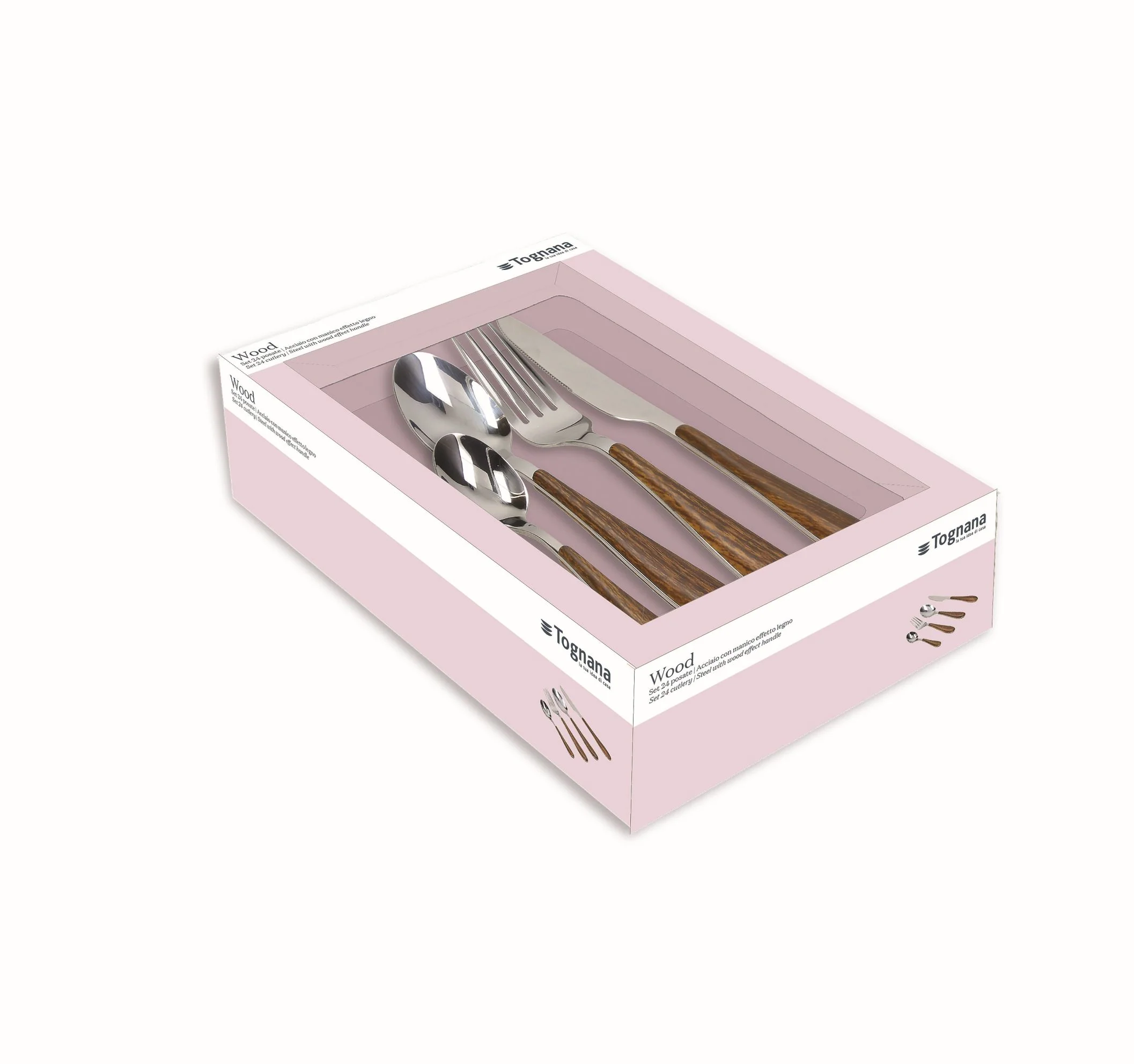 Anthony Wood Cutlery Set 24 pcs - Inhomebuy