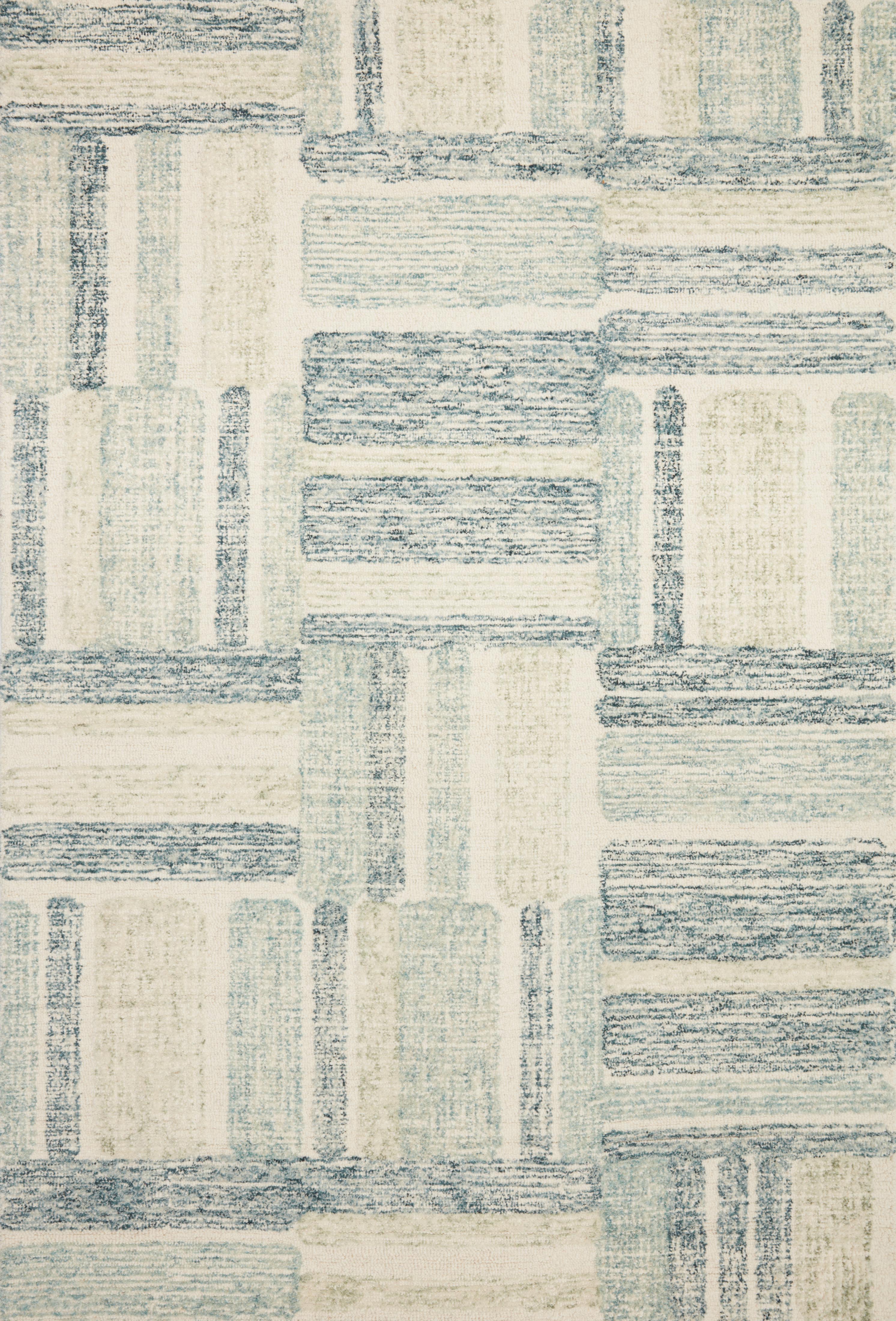 Loloi Rugs Milo Collection Rug in Aqua, Denim - 7'9