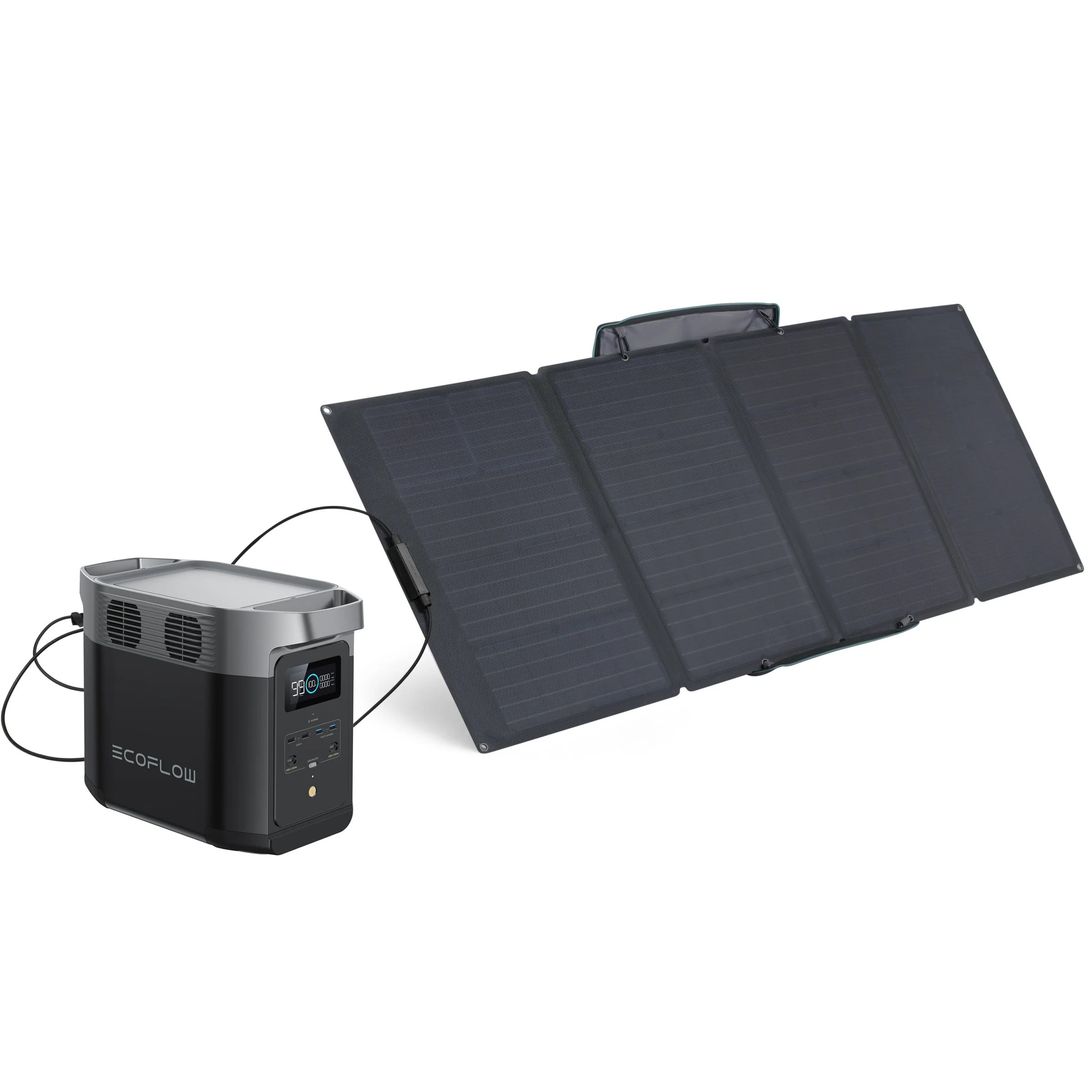 EcoFlow Package - DELTA 2 Portable Power Station (1024Wh) and 1 x Portable Solar Panel (400W) - Inhomebuy