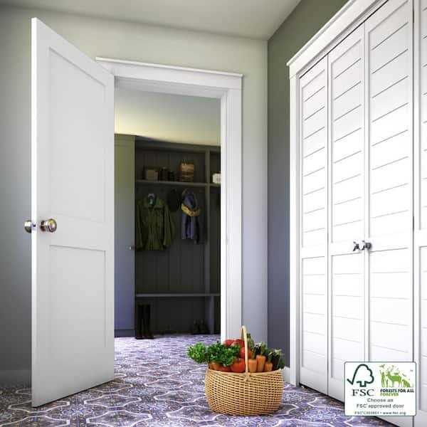 EightDoors 30-in x 80-in White Primed 2-Panel Square - Inhomebuy