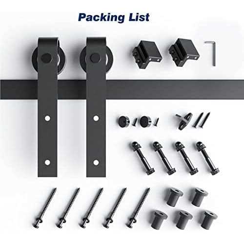 EaseLife Heavy Duty Sliding Barn Door Hardware Track Kit,Straight Pulley,Slide Smoothly Quietly,Easy Install - Inhomebuy