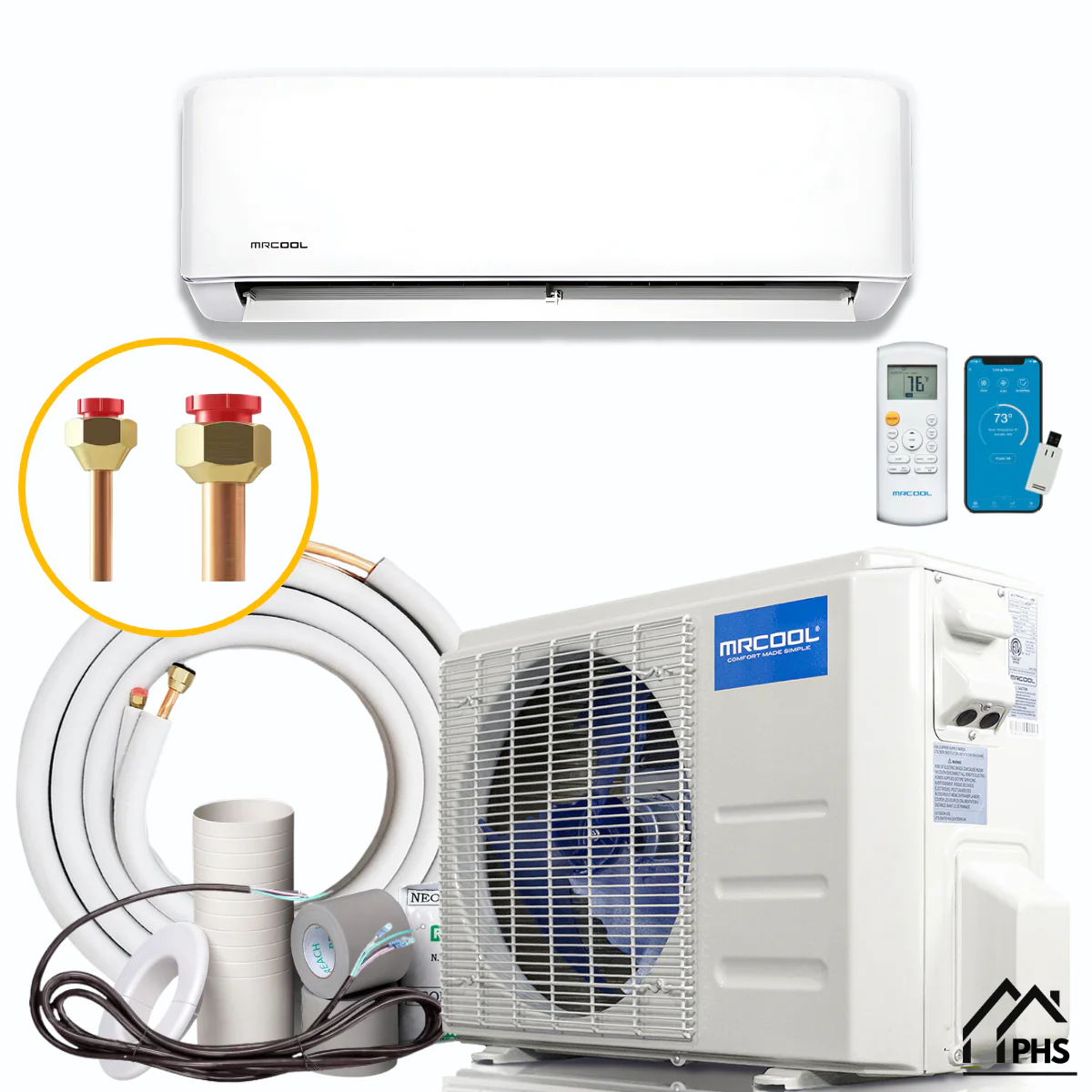 MRCOOL 4th Gen Advantage 36K BTU Ductless Mini Split Air Conditioner and Heat Pump 230V (HVAC Technician Required), A-36-HP-230C - Inhomebuy