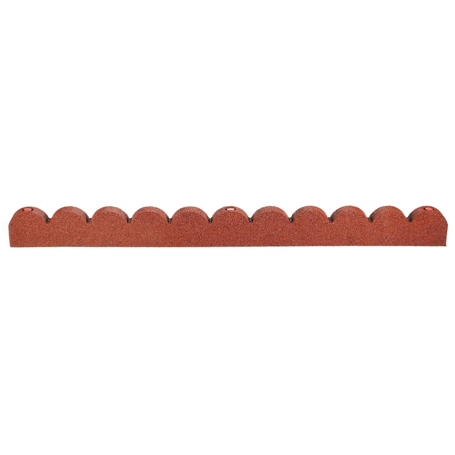 Rubberific 4-ft x 3-in Brown Rubber Landscape Edging Section - Inhomebuy