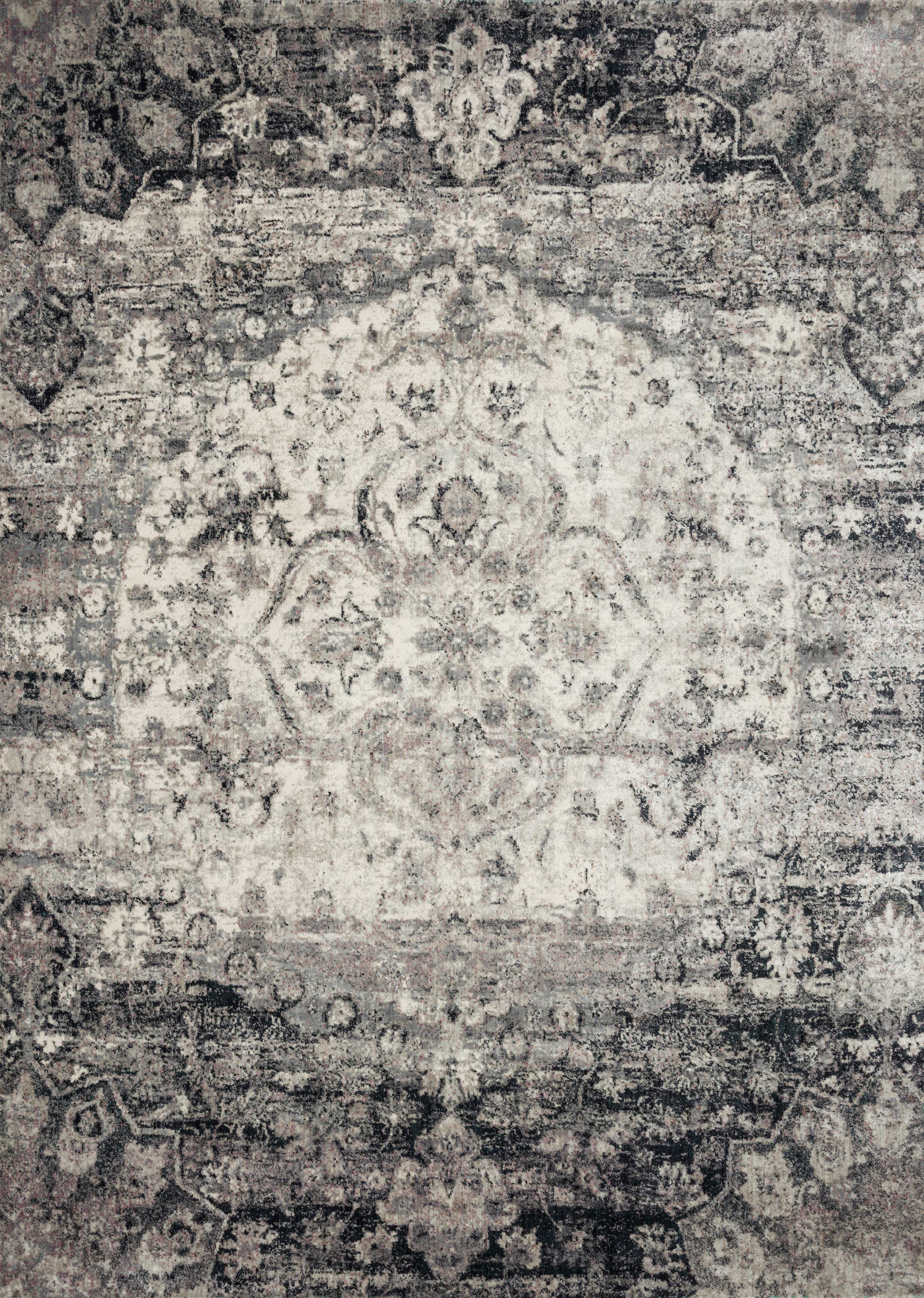 Loloi Rugs Anastasia Collection Rug in Ink, Ivory - 12'0