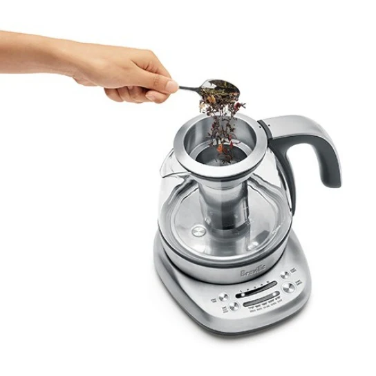 Breville The SMART TEA INFUSER Compact Kettle: 1.0L, brushed s/s & glass body | BTM500CLR - Inhomebuy