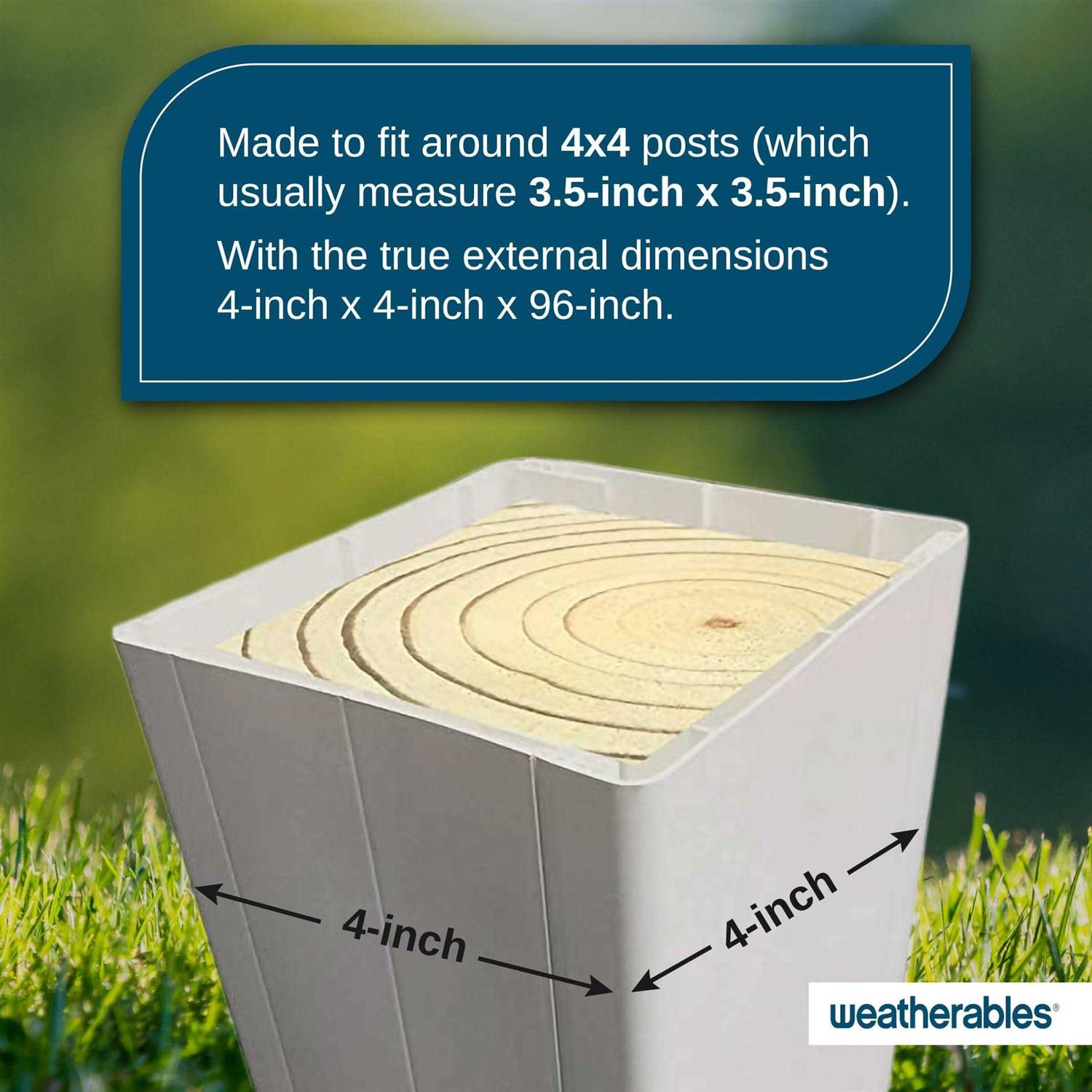 Weatherables AWPT-Wrap-4X96 Vinyl Post Wrap Smooth Inch X 4 96 White Superior Durability at MechanicSurplus.com - Inhomebuy