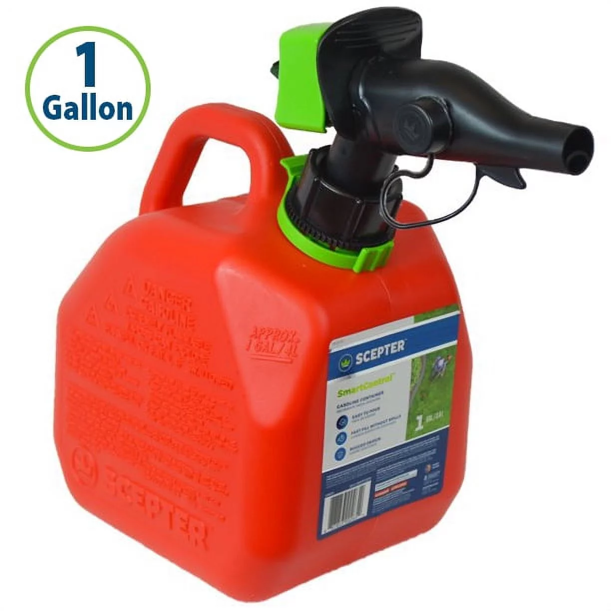 Scepter 1 Gallon Capacity SmartControl Gas Can, FR1G101, Red Fuel Container - Inhomebuy