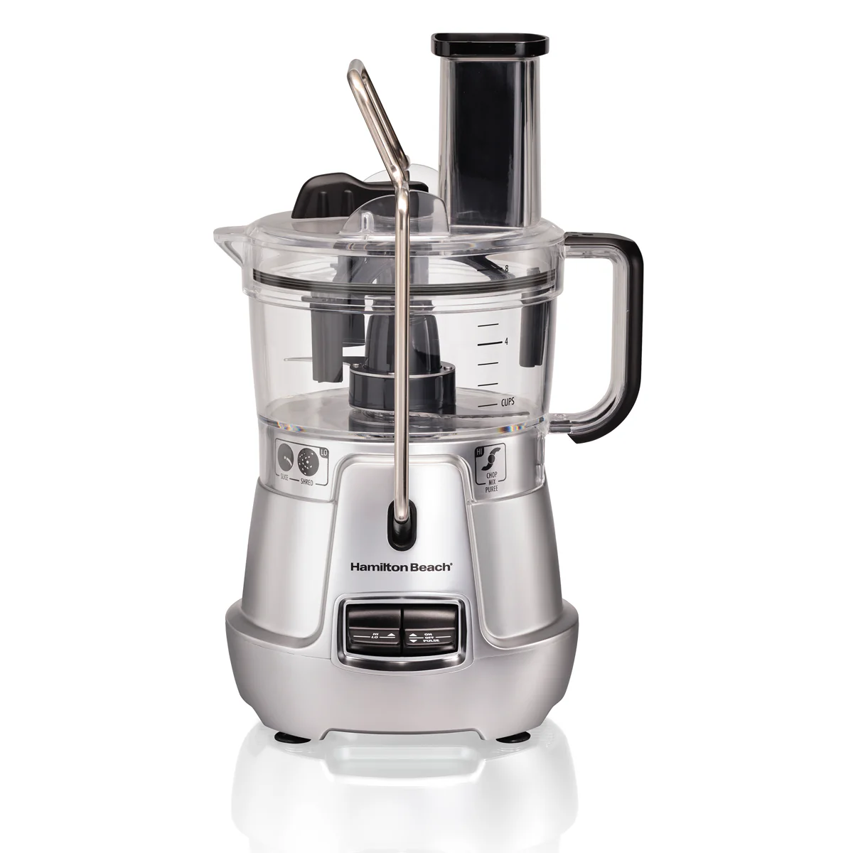 Hamilton Beach Food Processor: 8-cup, Stack & Snap, silver | 70820 - Inhomebuy
