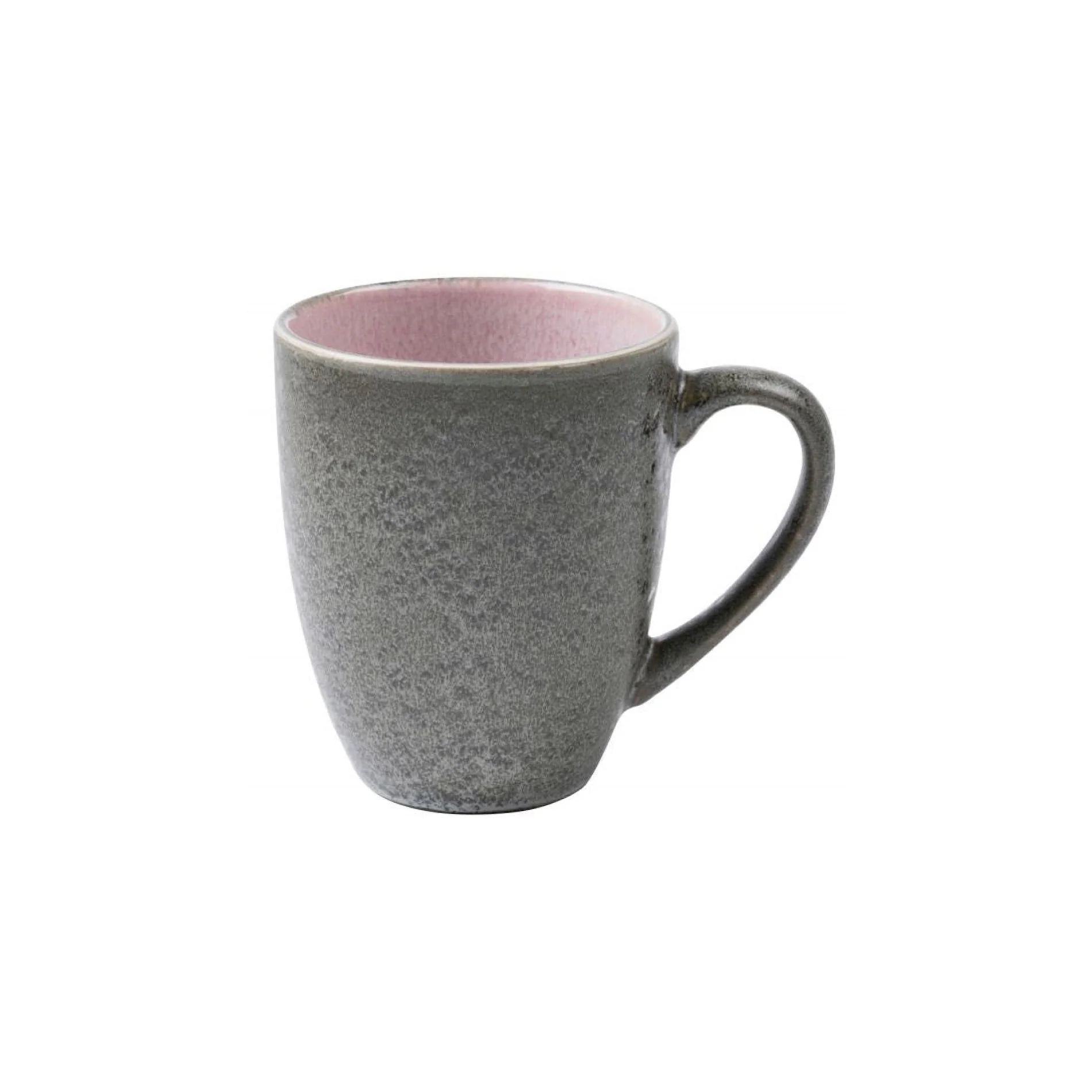 Stoneware Mug With Handle 0.3 l Grey, Light Pink - Inhomebuy
