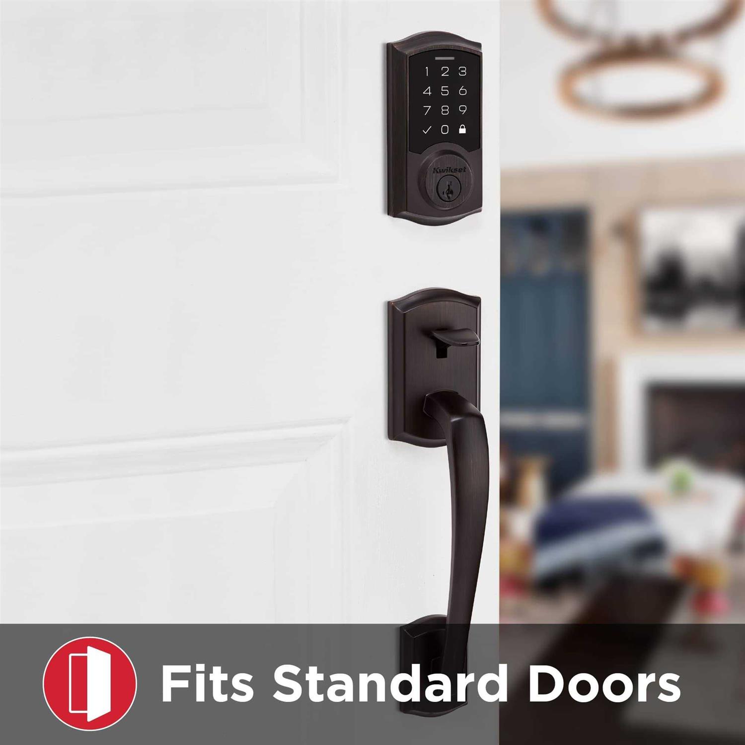 Kwikset SmartCode 270 Contemporary Touchpad Electronic Deadbolt with SmartKey 992700-004 - Inhomebuy