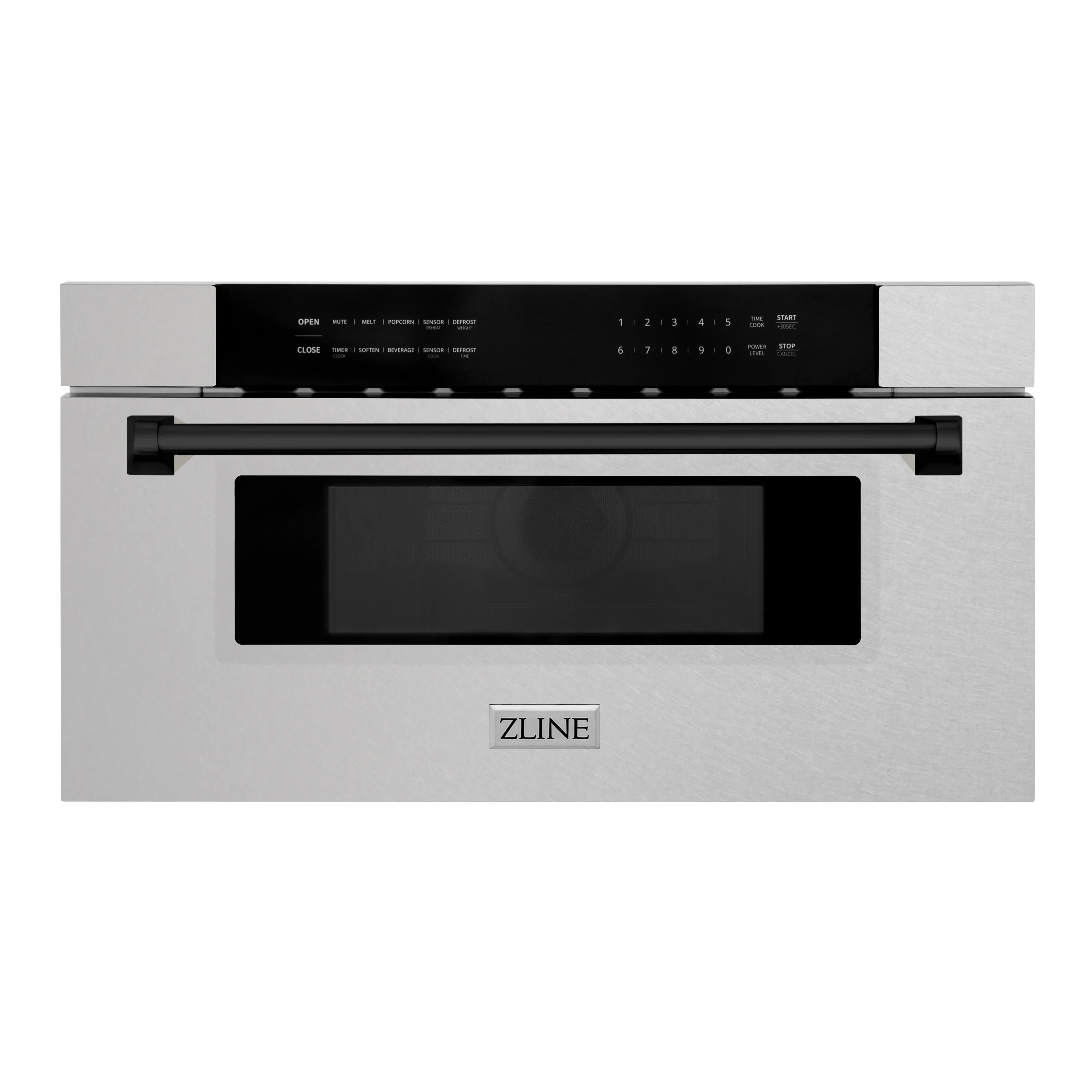 ZLINE Autograph 30 In. 1.2 cu. ft. Built-In Microwave Drawer In Fingerprint Resistant Stainless Steel with Matte Black Accents, MWDZ-30-SS-MB - Inhomebuy
