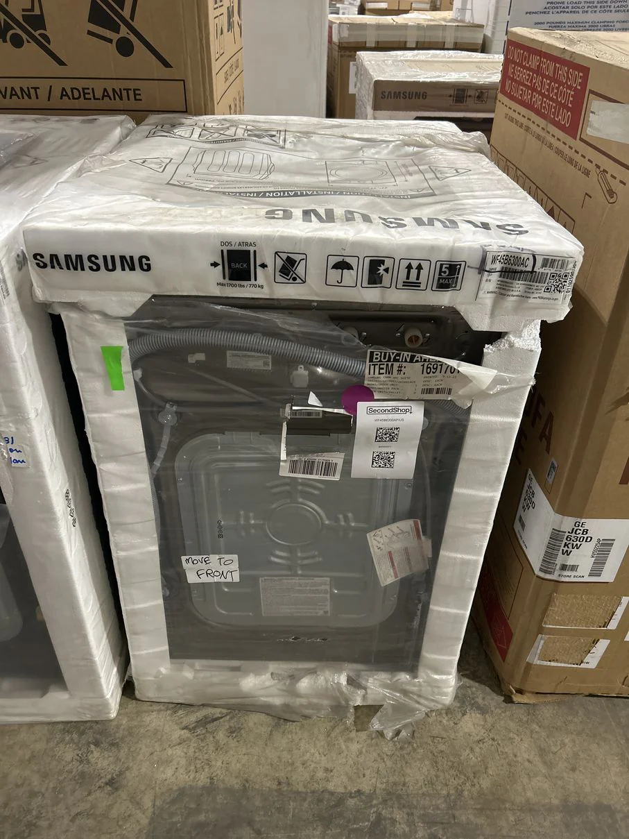 SAMSUNG 27 IN 5.2 CU FT. FRONT LOAD WASHER WITH SUPERSPEED FEATURE - WF45B6300AP/US - Inhomebuy