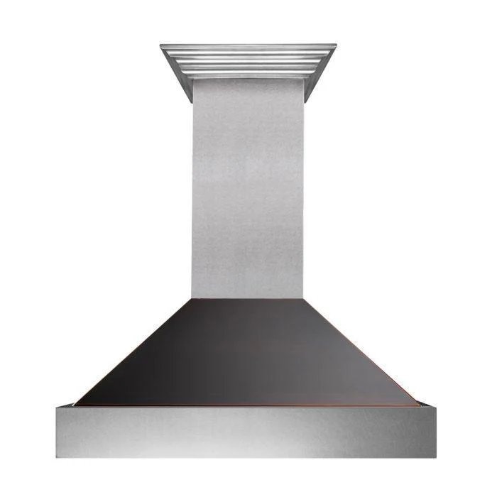 ZLINE 30 in. Ducted DuraSnow® Stainless Steel Range Hood with Oil Rubbed Bronze Shell, 8654ORB-30 - Inhomebuy