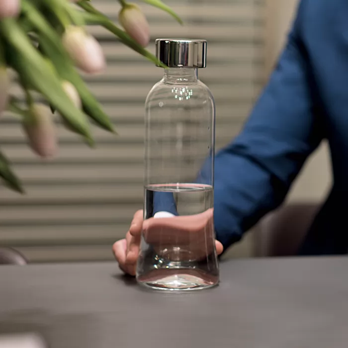 Glass Bottle - 1 Litre 100 Chrome - Inhomebuy