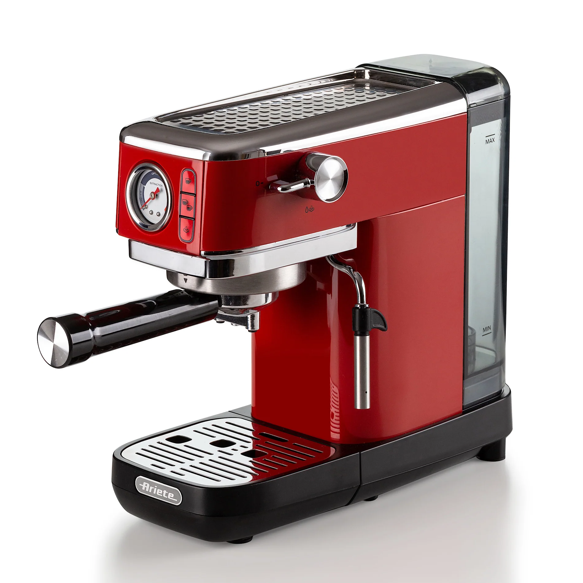 Metal Coffee Machine Red with pressure - Inhomebuy