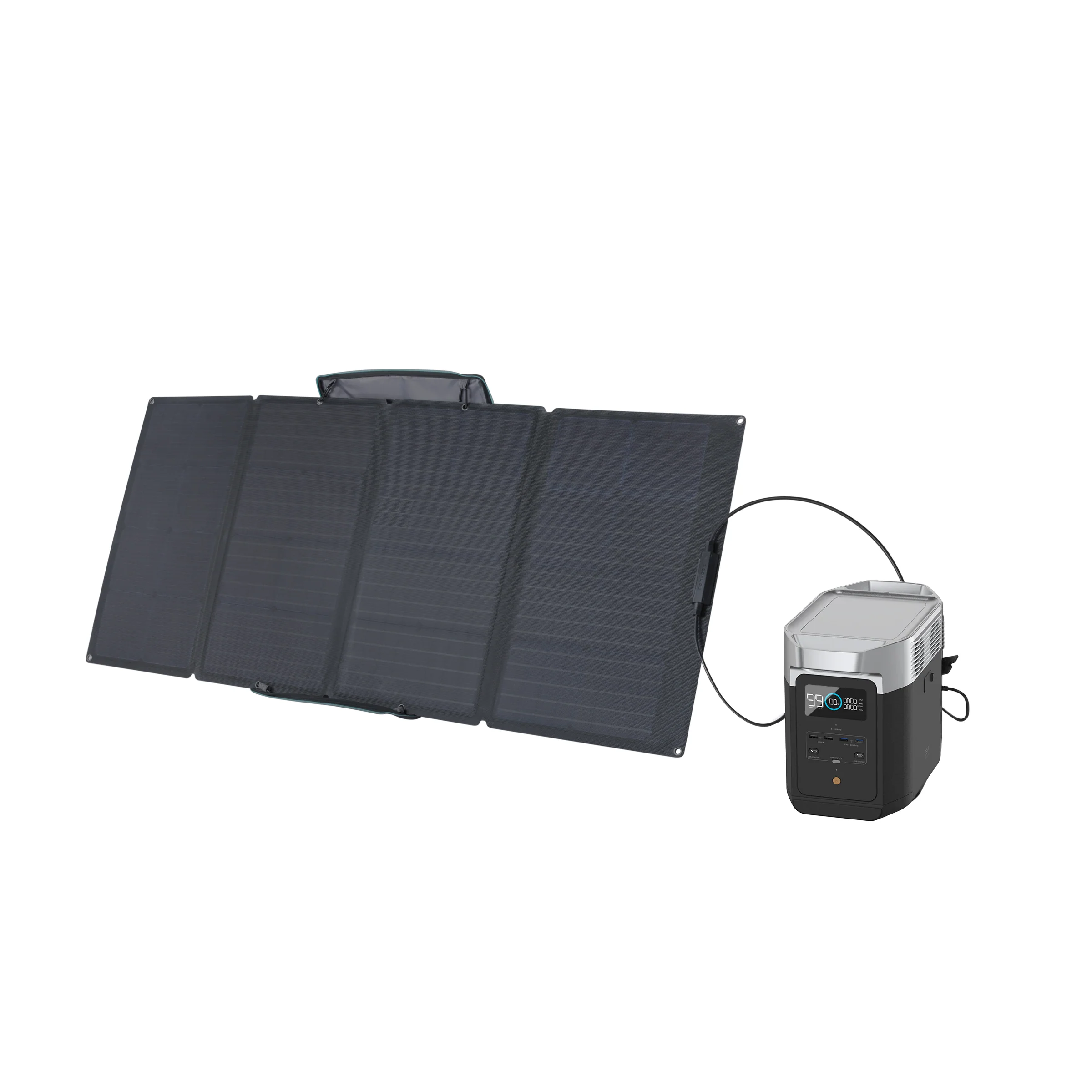 EcoFlow Package - DELTA 2 Portable Power Station (1024Wh) and 1 x Portable Solar Panel (160W) - Inhomebuy