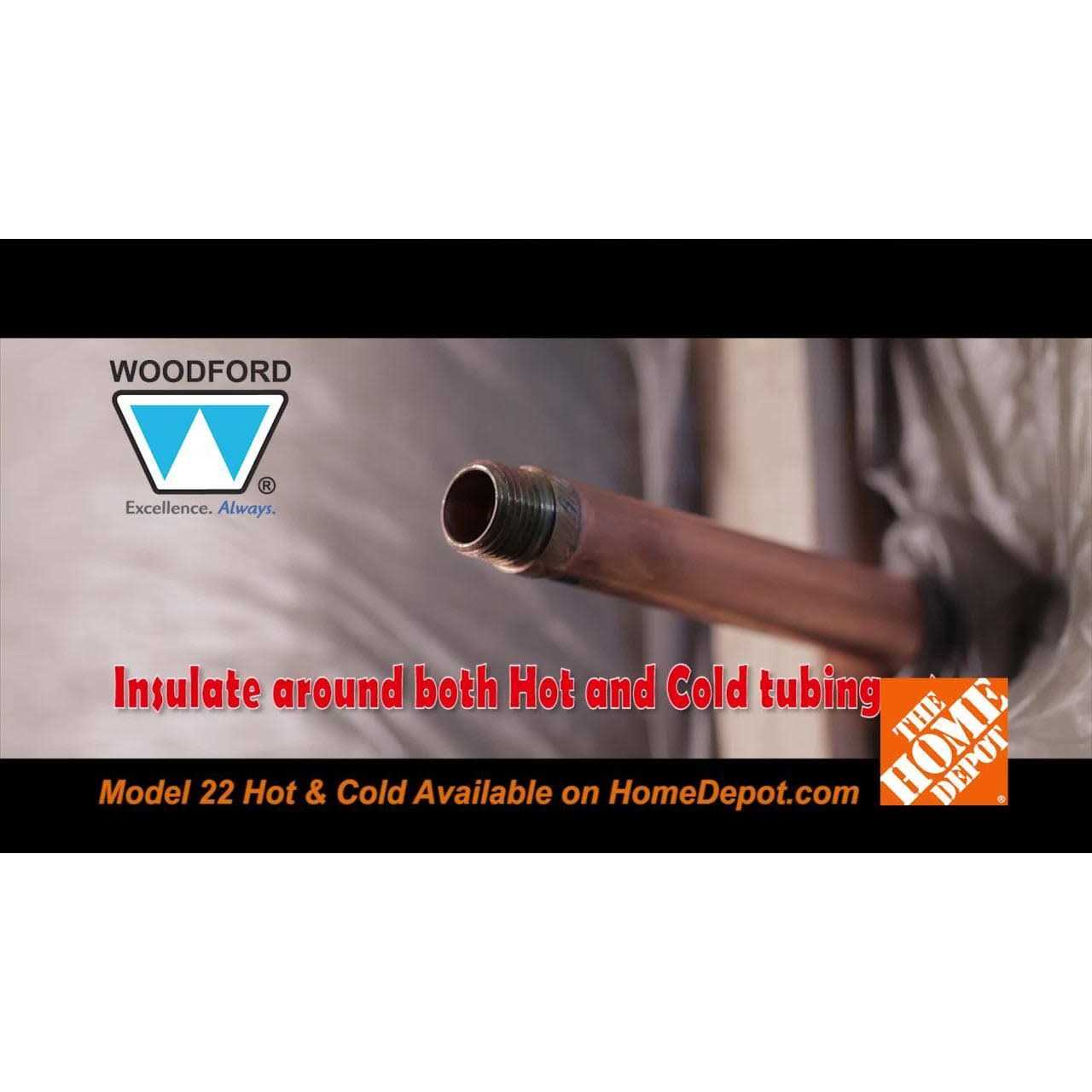 Woodford Horizontal Freezeless Hot Cold Wall Faucet - Inhomebuy