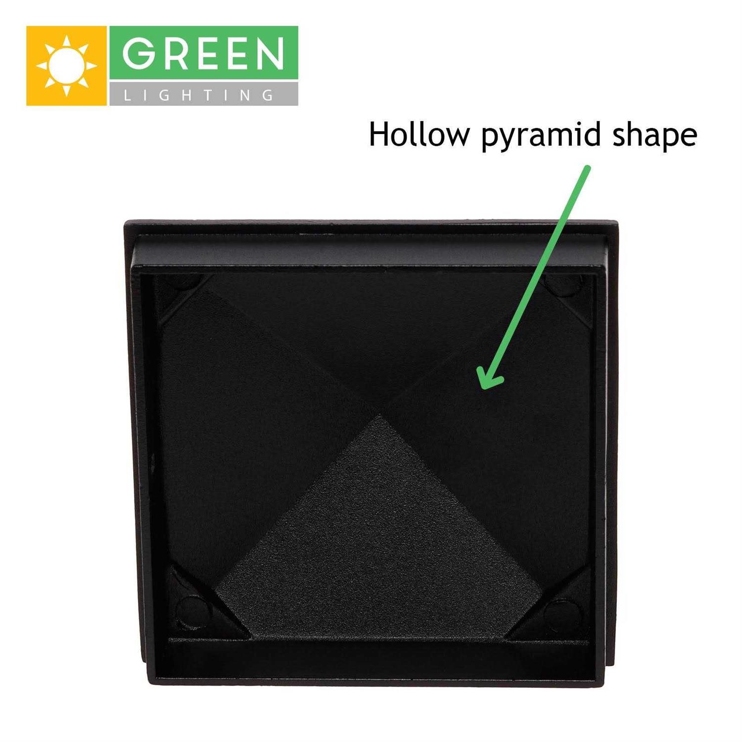 Greenlighting 4×4 Aluminum Pyramid Post Cap Cover for Nominal Wood Posts - Inhomebuy
