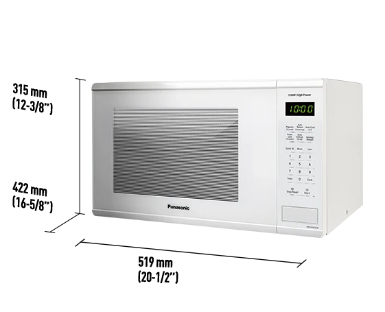Panasonic Microwave Oven |NNSG656W| 1.3 cuft, Mid-Size, 1100W - Inhomebuy