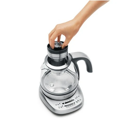 Breville The SMART TEA INFUSER Compact Kettle: 1.0L, brushed s/s & glass body | BTM500CLR - Inhomebuy