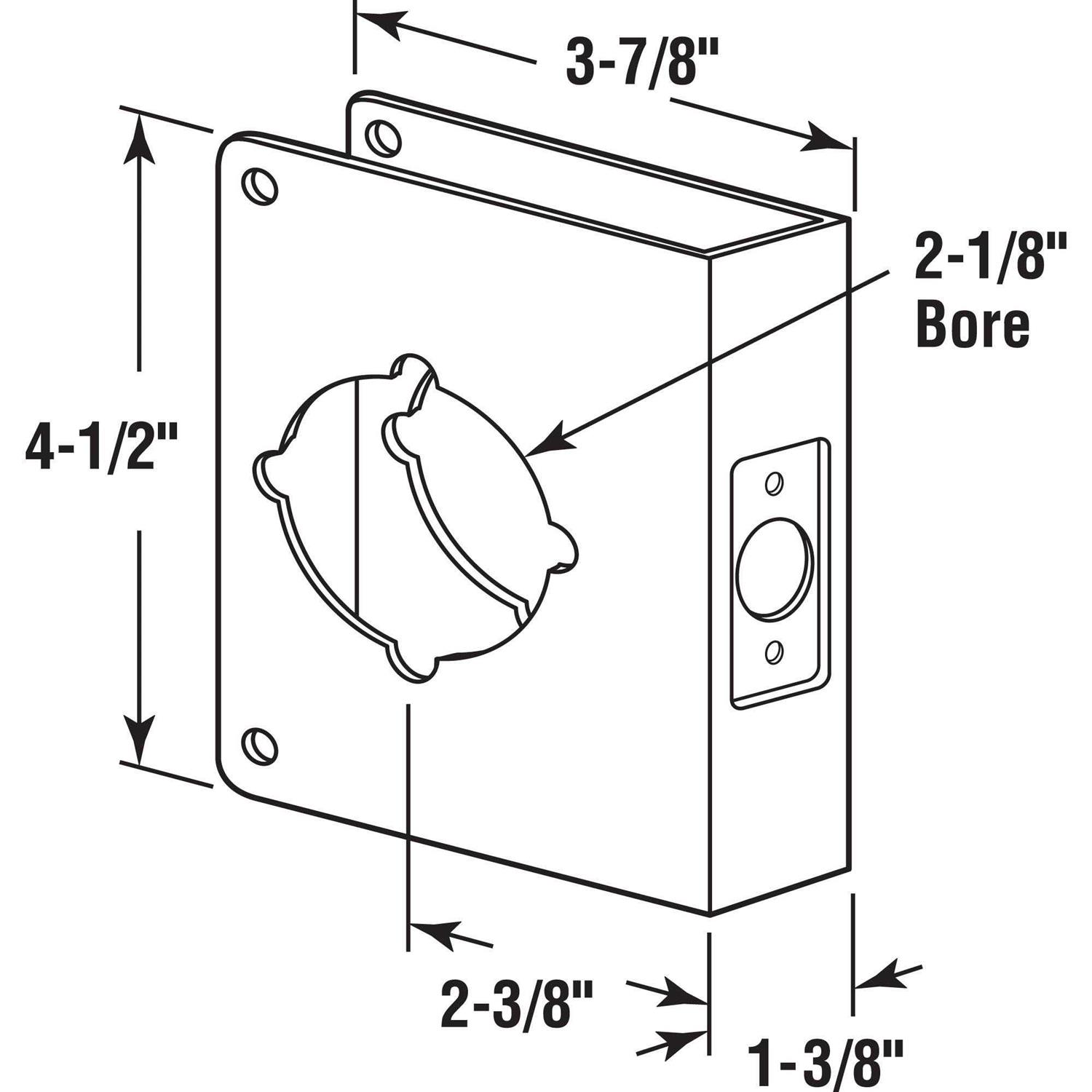 Prime-Line Lock and Door Reinforcer 2-1/8 in. x 2-3/4 in. x 1-3/4 MP9552 - Inhomebuy