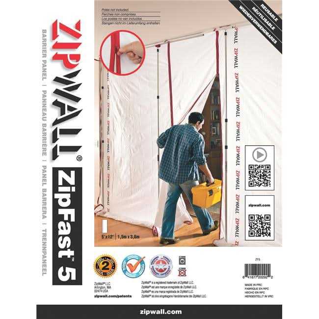Zipwall Reusable Dust Panel - Inhomebuy