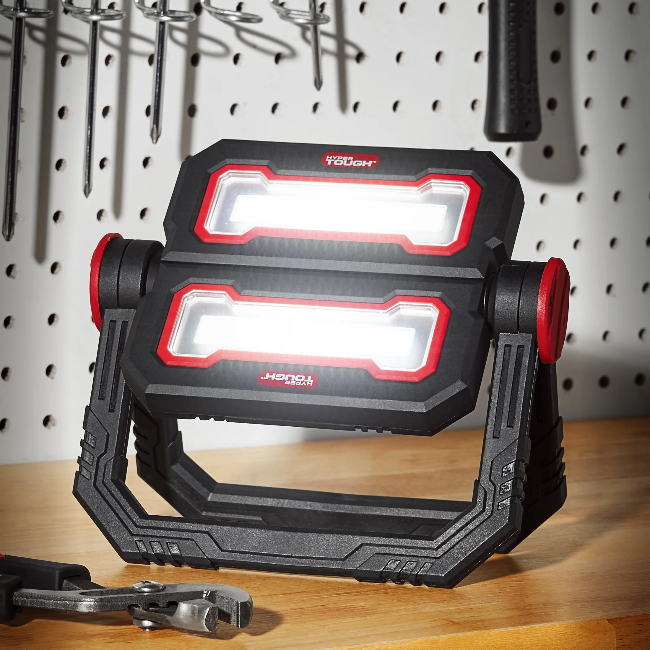 Hyper Tough 2000 LM LED Area Light with Folding Stand, Including 5200mAh Lithium Battery - Inhomebuy