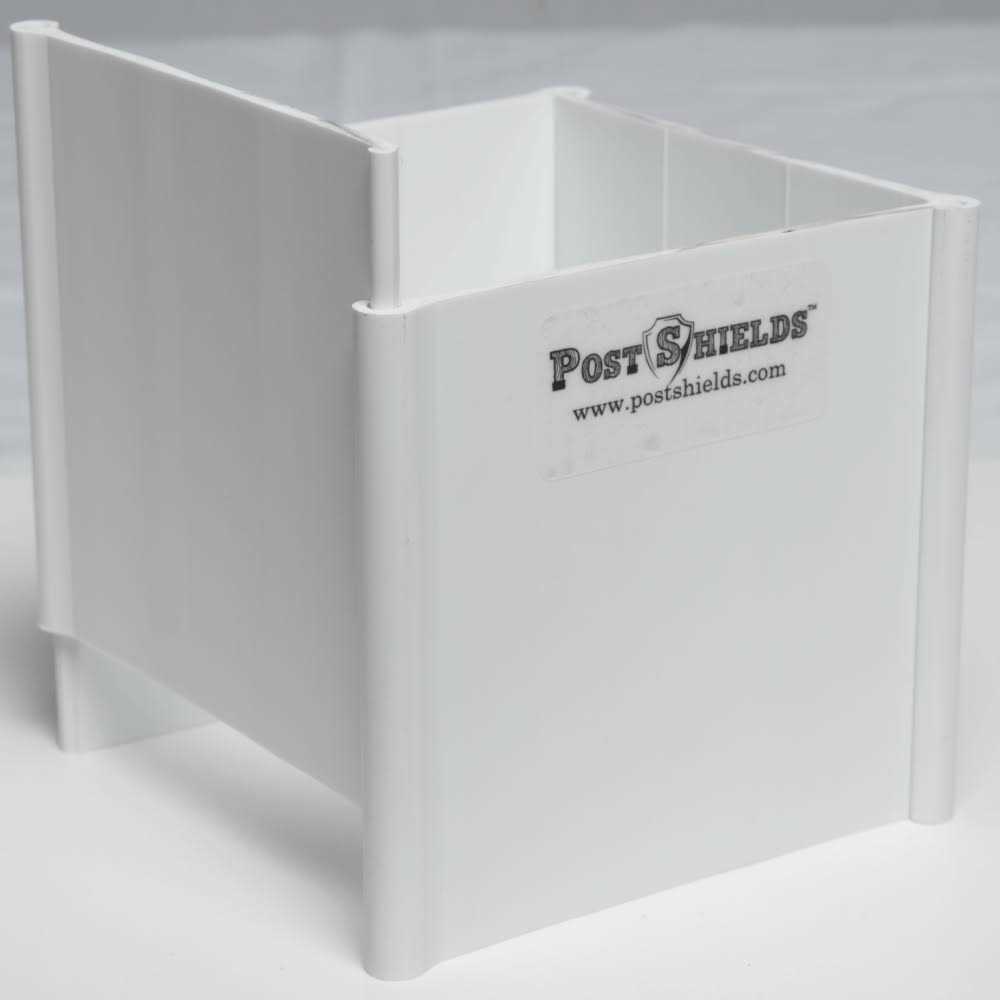 Post Shields 6 in. H x 4 in. W x 4 in. L Plastic Fence Post Protection - Inhomebuy