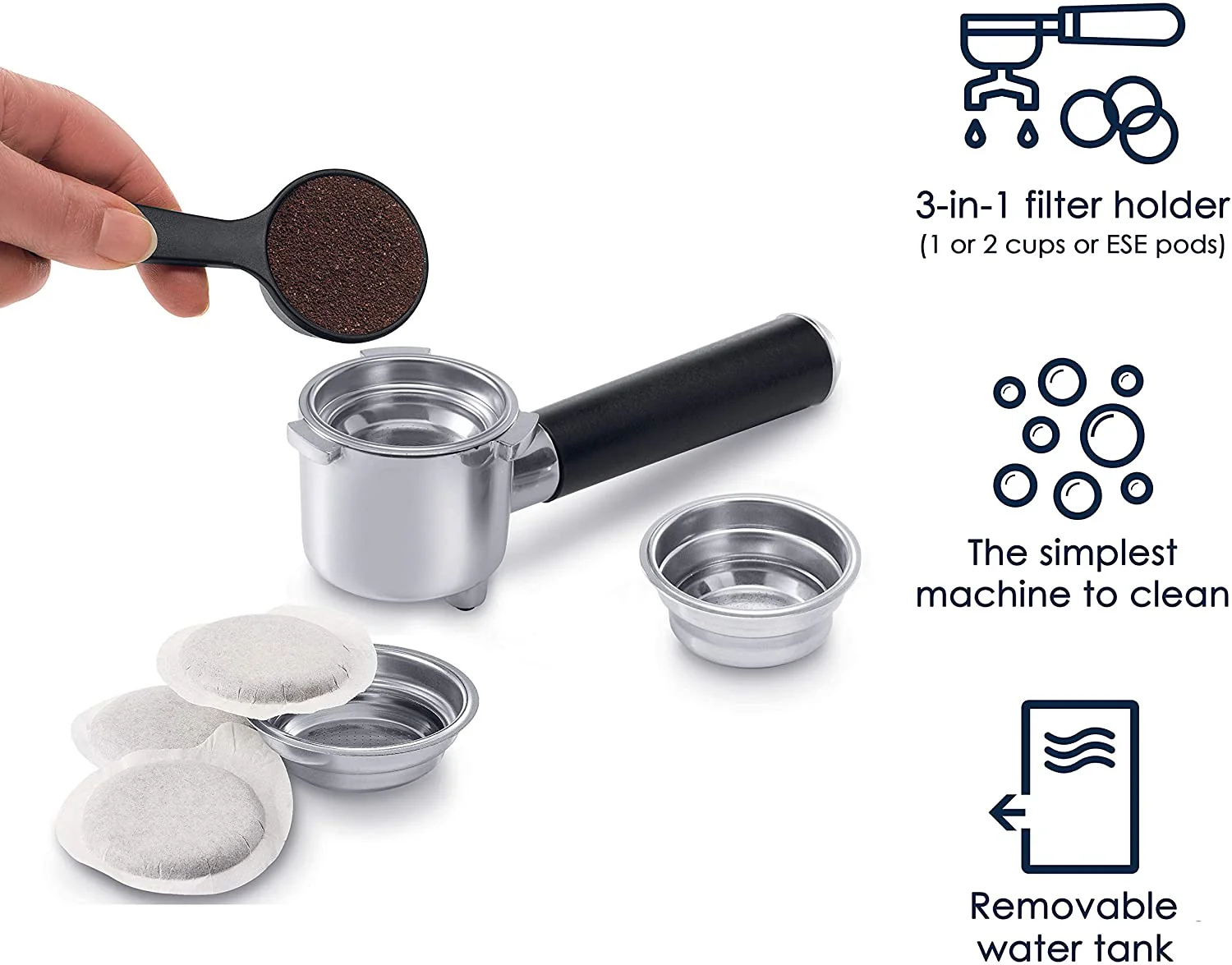 DeLonghi Espresso Maker | ECP3630 | 15 BARS, 1.0L tank, s/s - Inhomebuy