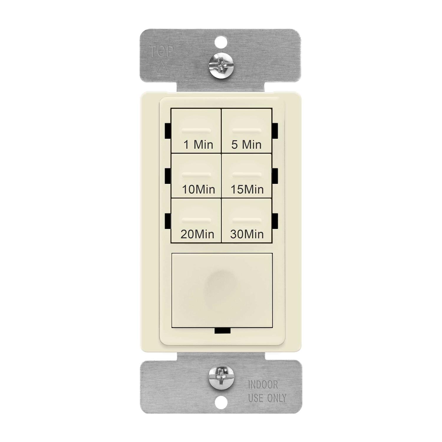 Enerlites Countdown Timer Switch 5-10-30-60 Min Hour For Bathroom Fans - Inhomebuy