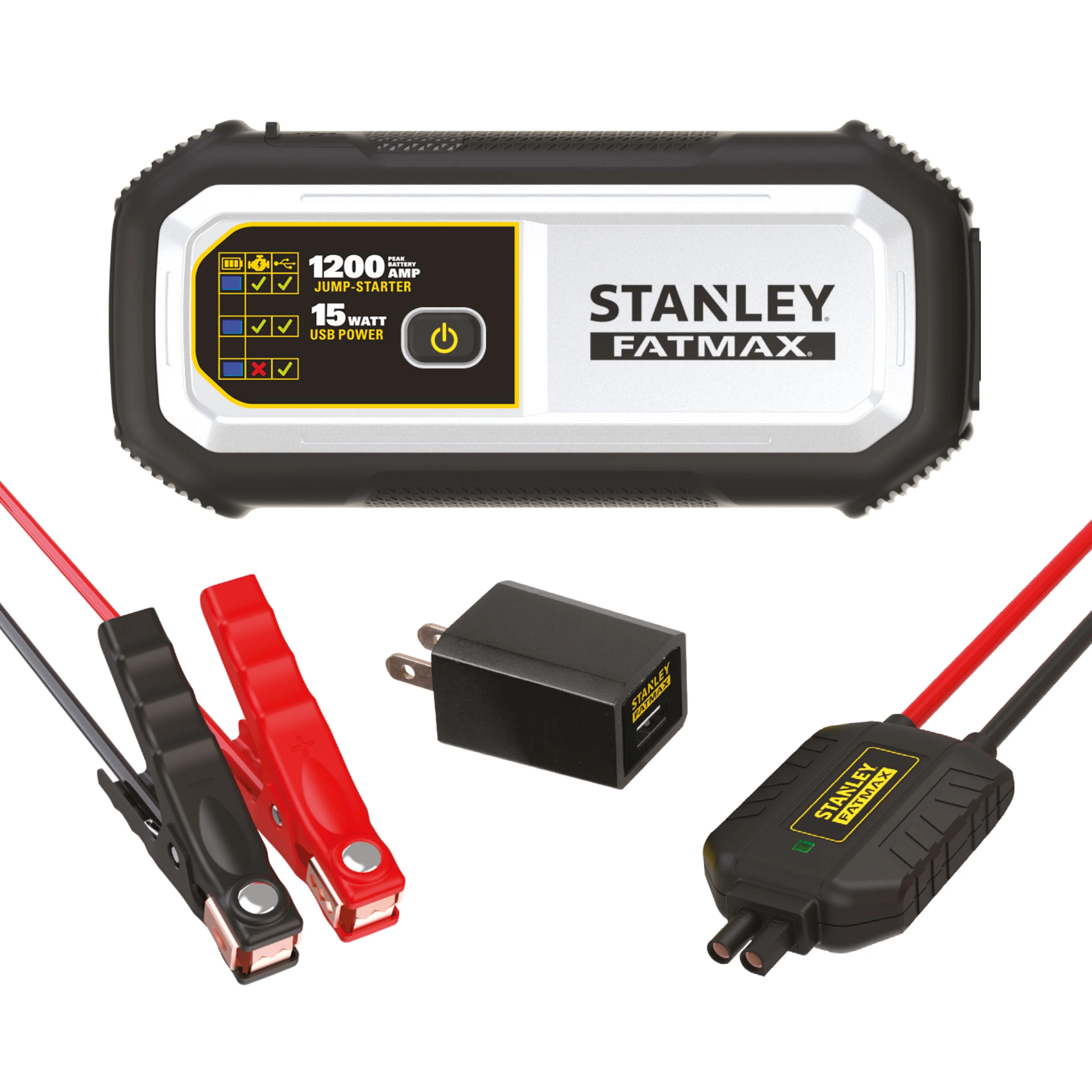Stanley FatMax 1200 Amp, Lithium Jump Starter with USB Power Bank - Inhomebuy