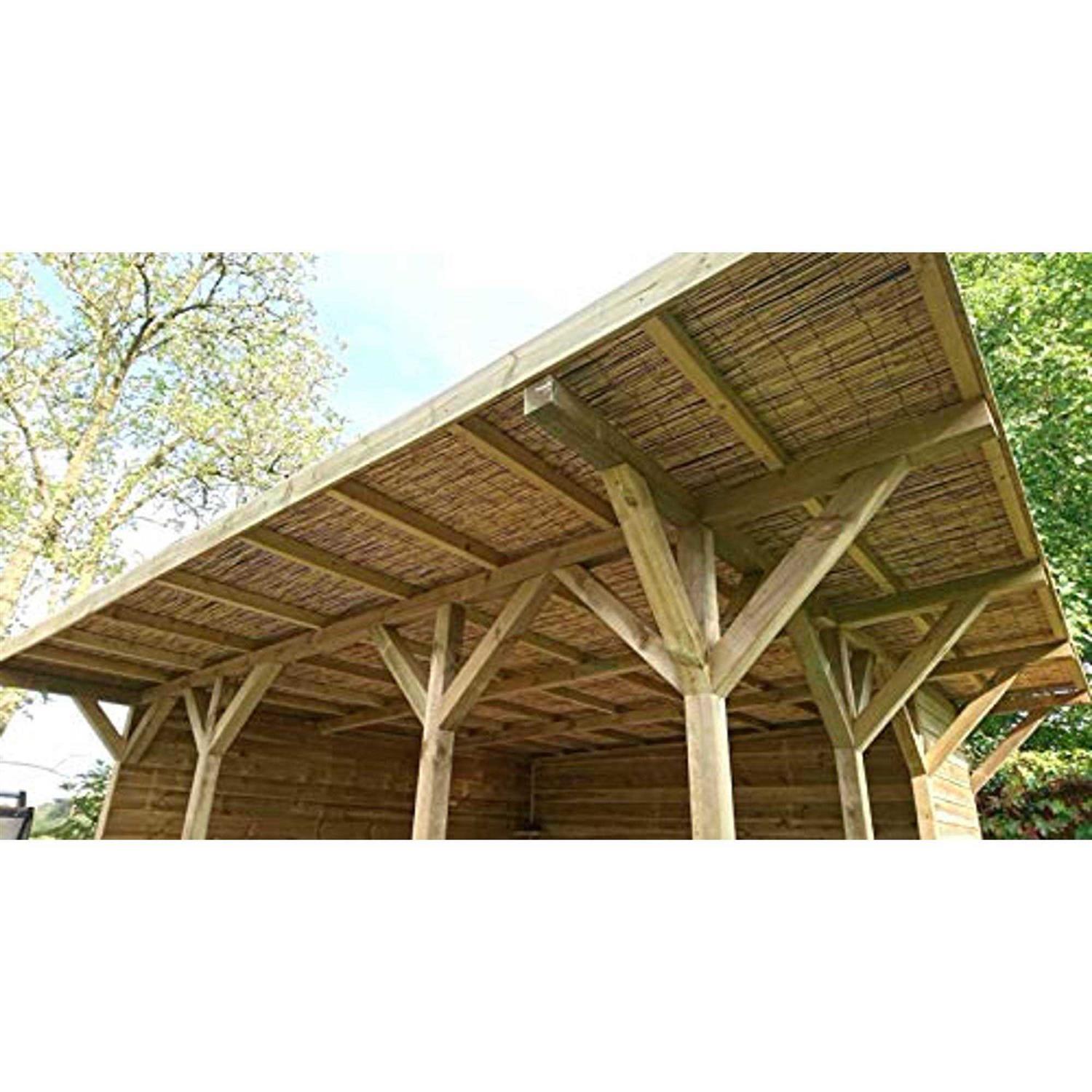 MGP Bamboo Slat rolled Fence - Inhomebuy