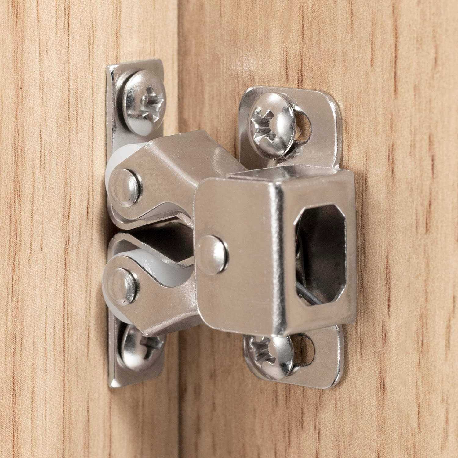 Keenkee Cabinet Latch Double Roller Catch Hardware for Cupboard Closet Cabinet Door Latches and Catches - Inhomebuy