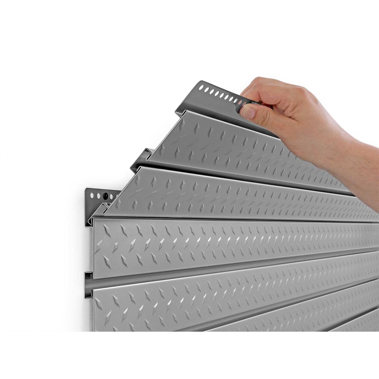 NewAge Products Pro Series 84 Diamond Plate Slatwall Backsplash - Inhomebuy