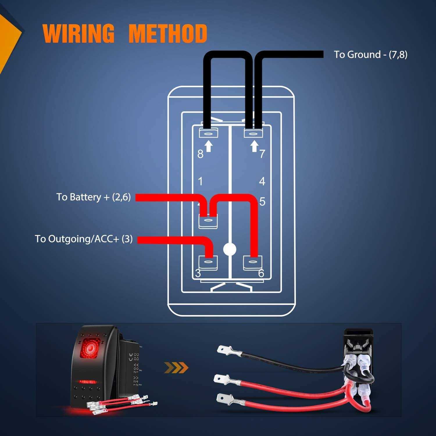 Nilight 6 AWG 20-Inch Battery Power Inverter Cables with Terminals,Red + Black Tinned Copper Battery Inverter Cables for Motorcycle - Inhomebuy
