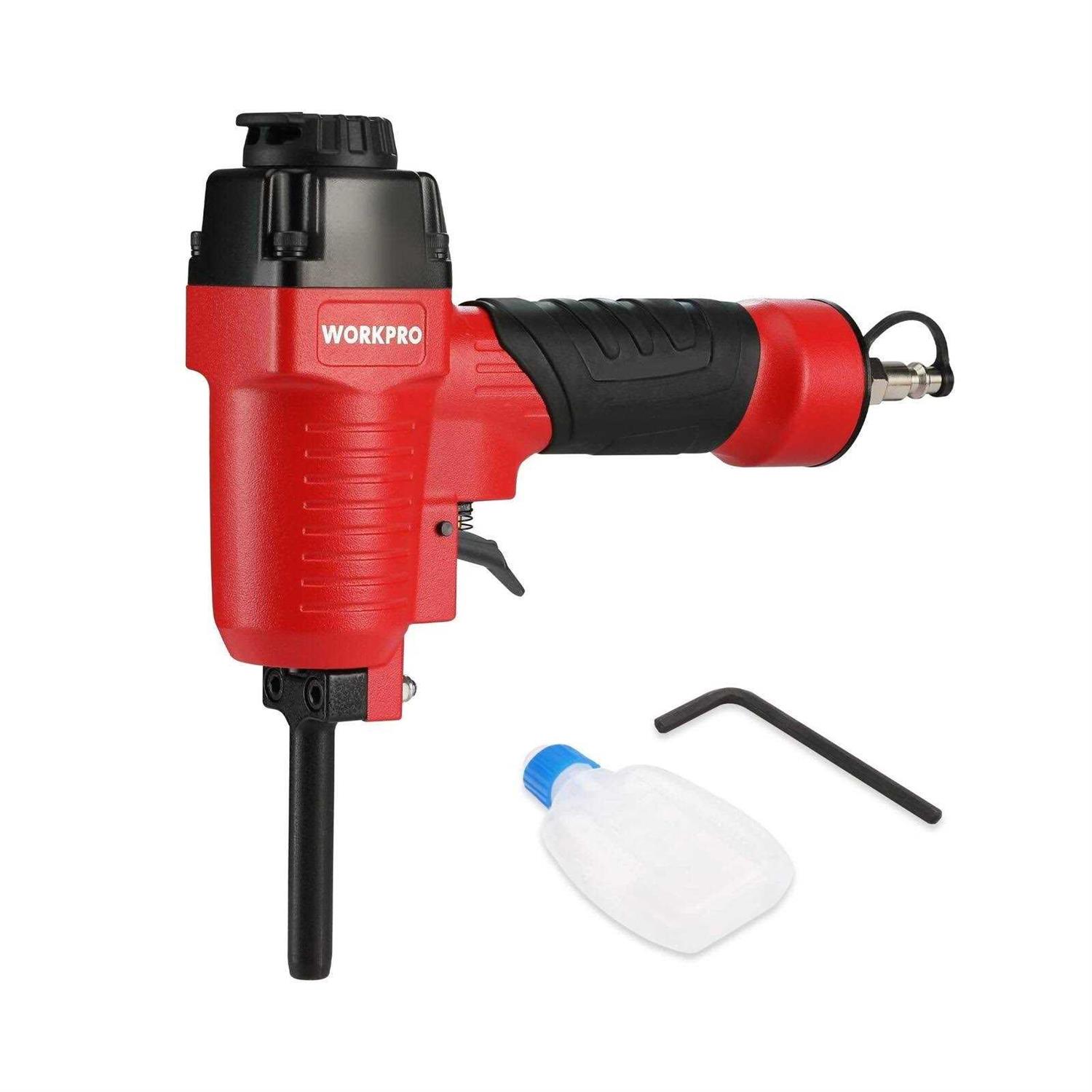 Workpro Pneumatic Brad Nailer, 18 Ga, 2 in 1 Nail Gun and Crown Stapler - Inhomebuy