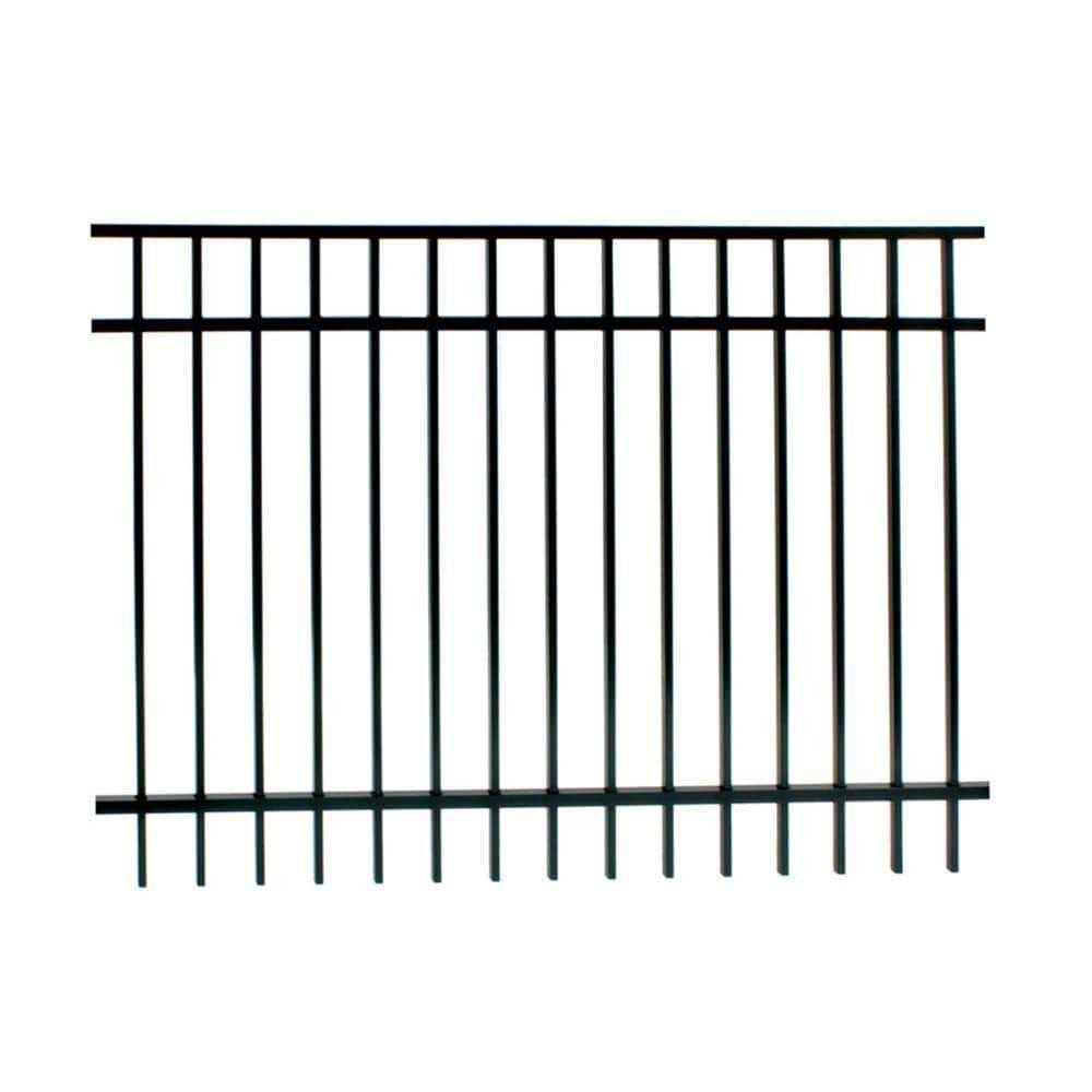 FORGERIGHT Vinings 4 ft. W x H Black Aluminum Pre-Assembled Fence Gate - Inhomebuy