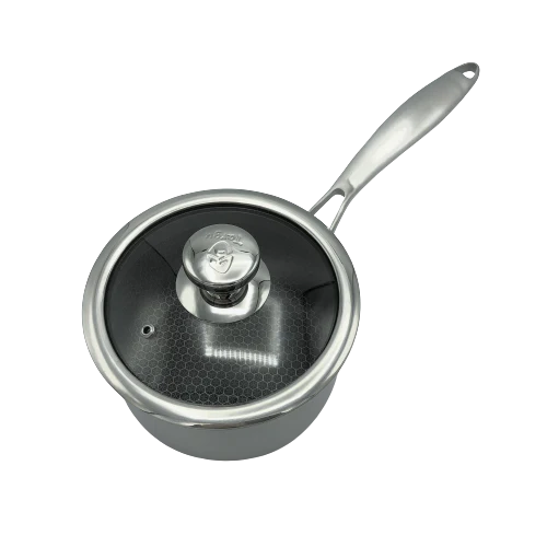 Targu Hybrid Sauce Pan: 16cm with glass lid | BC-HW16SPG - Inhomebuy