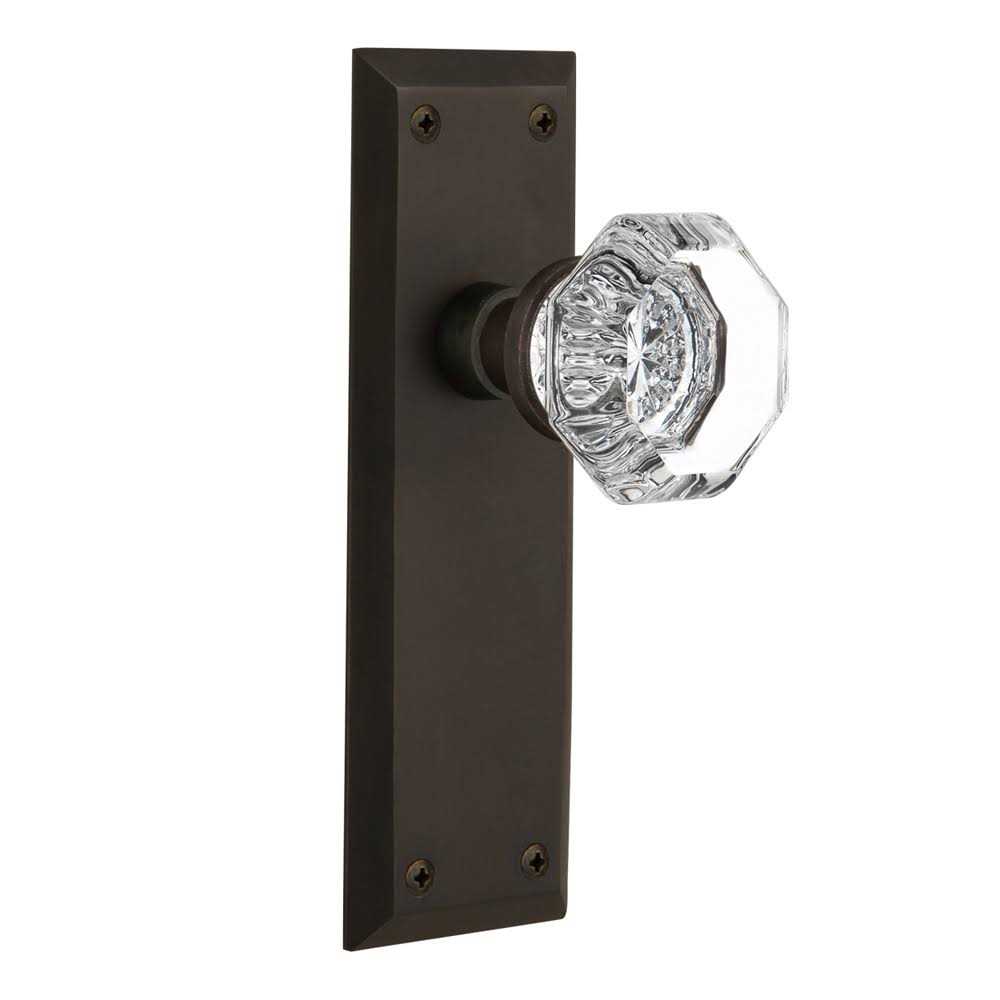 Nostalgic Warehouse New York Plate Privacy Waldorf Door Knob - Inhomebuy