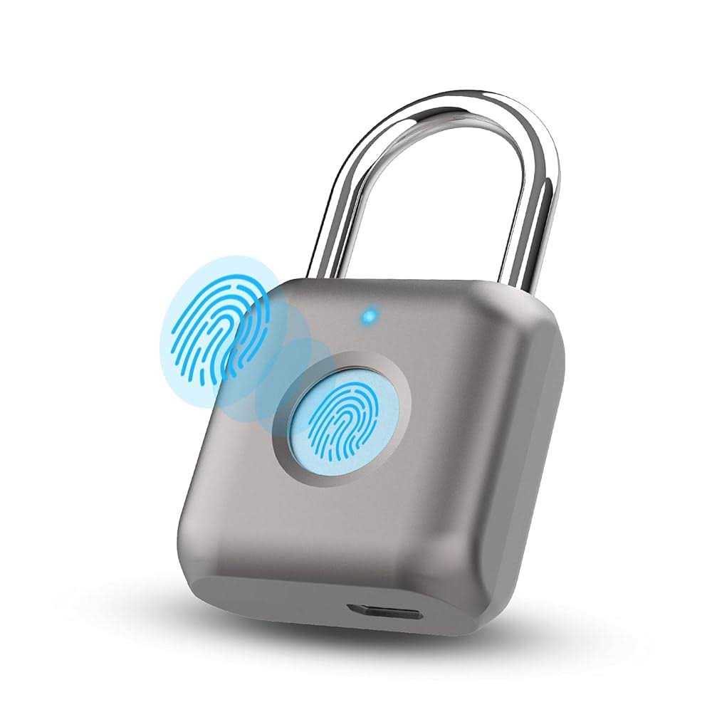 Pothunder Fingerprint Padlock Smart Padlock Locker Lock Biometric Metal Keyless - Inhomebuy