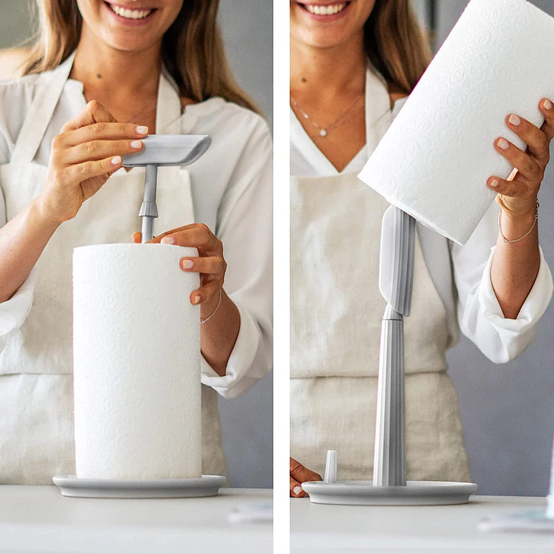 Stop & Tear Universal Kitchen Roll Holder Clay - Inhomebuy