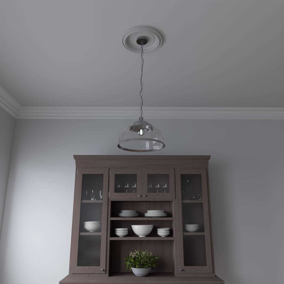 Ekena Millwork 3 1/2ID x 1 Traditional Thermoformed PVC Ceiling Medallion - Inhomebuy