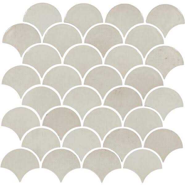 Daltile Miramo 13 in. x 13 in. Glazed Ceramic Fan Mosaic Tile - Inhomebuy