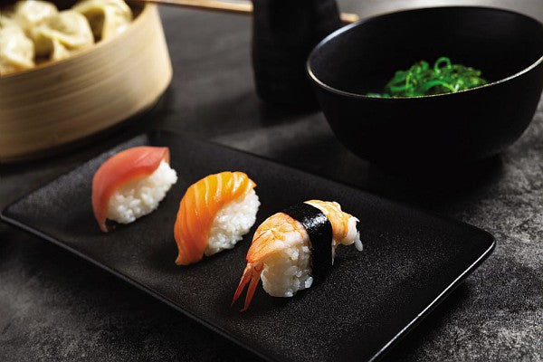 Sashimi Rectangular Plate 28x13.5cm Jap Black - Inhomebuy