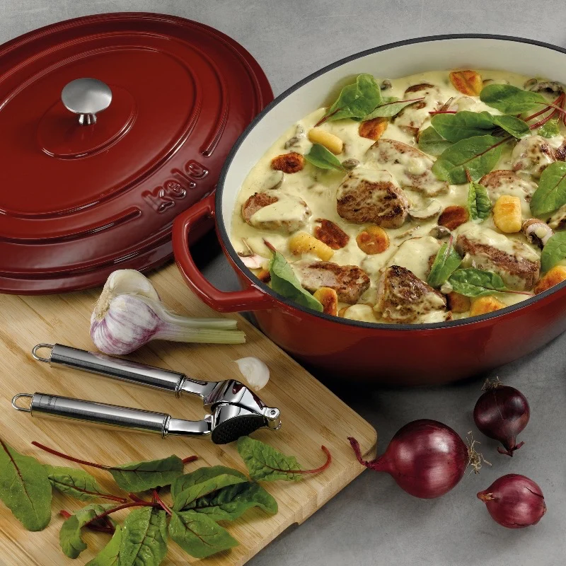 Roasting Tray Round Red 3.2L - Inhomebuy