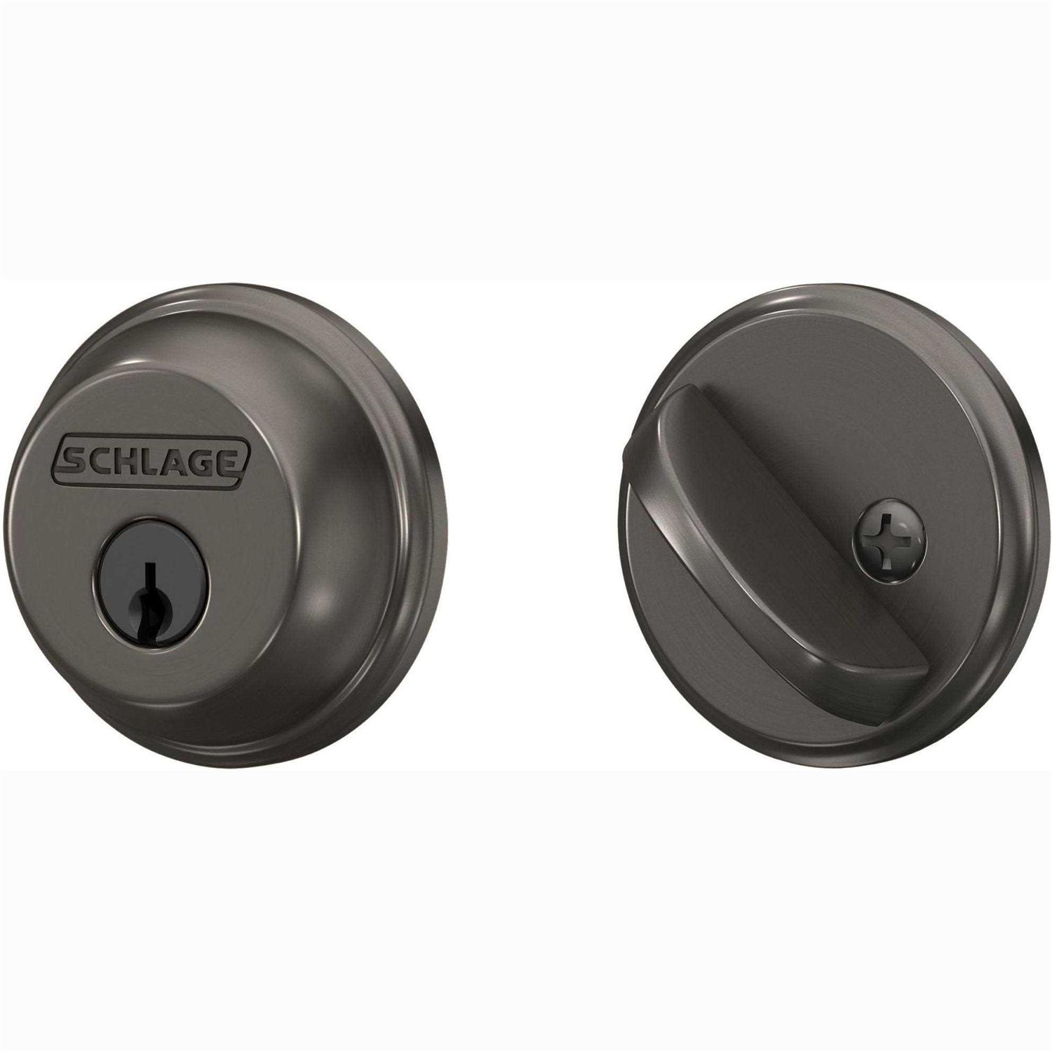 Schlage B571 One Sided Deadbolt with in Use Indicator - Inhomebuy
