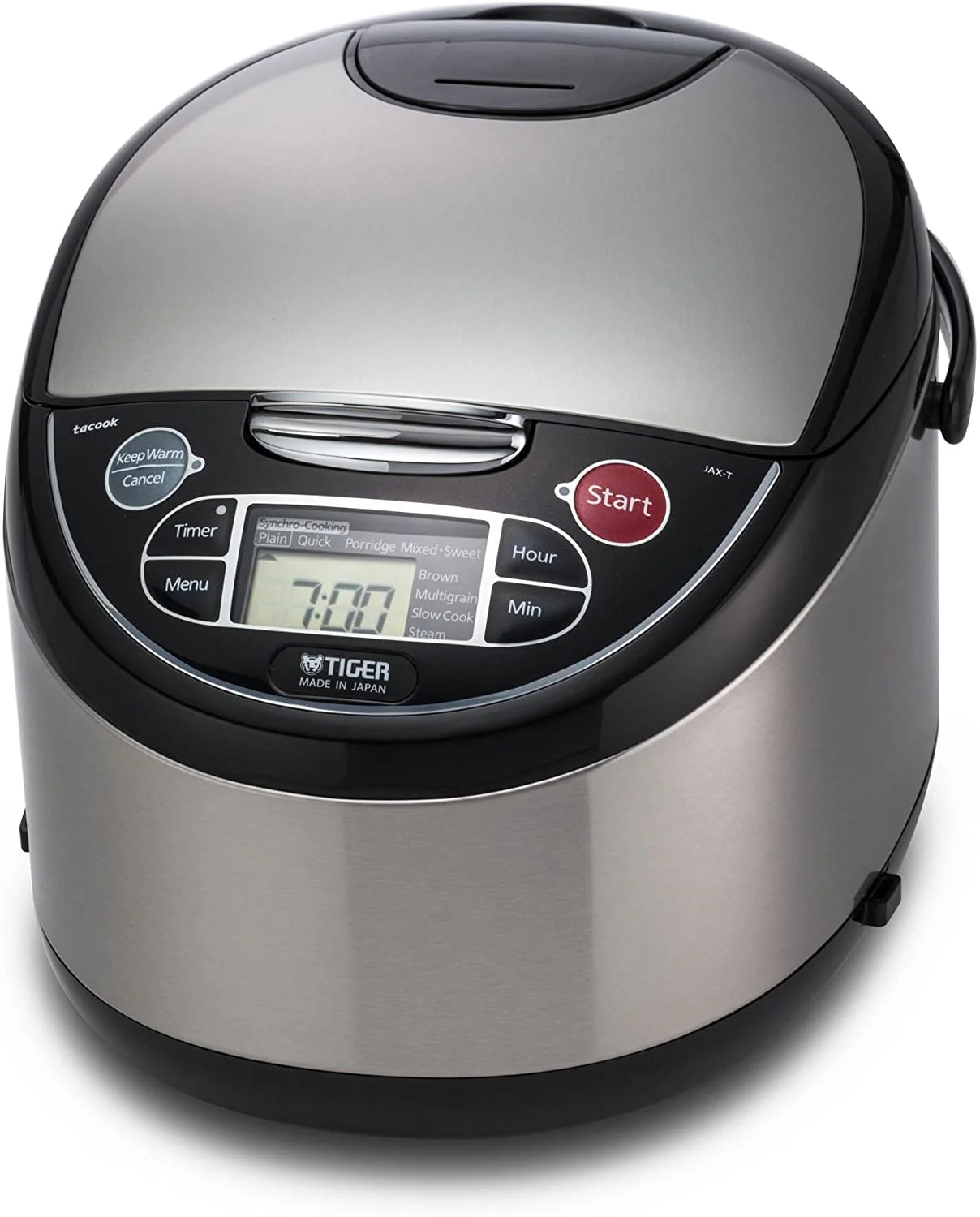 Tiger Rice Cooker: 10 cup, multi-function, s/s + black | JAX-T18U - Inhomebuy