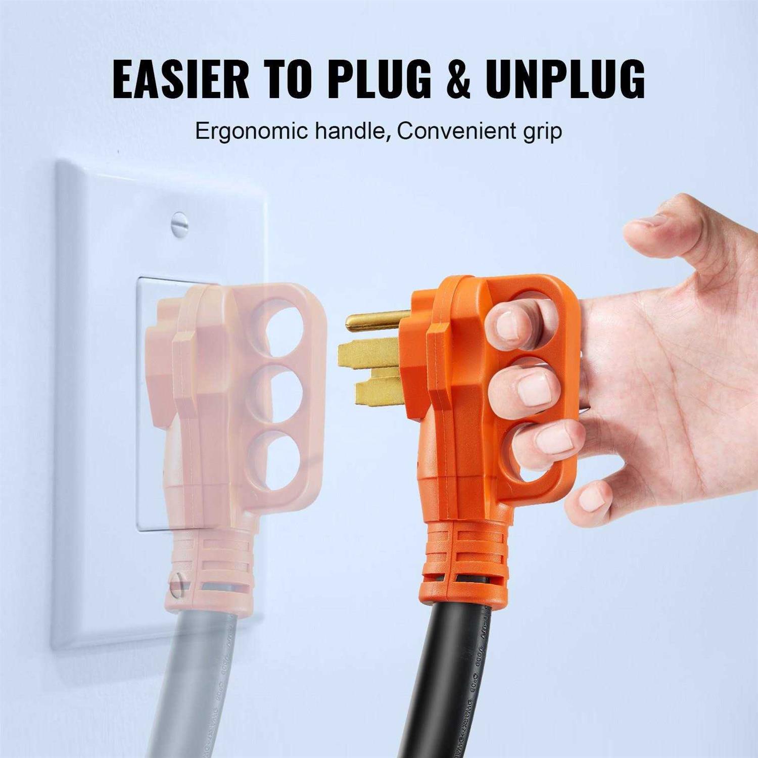 VEVOR RV Power Cord 50 Amp Heavy Duty STW Generator Cord - Inhomebuy