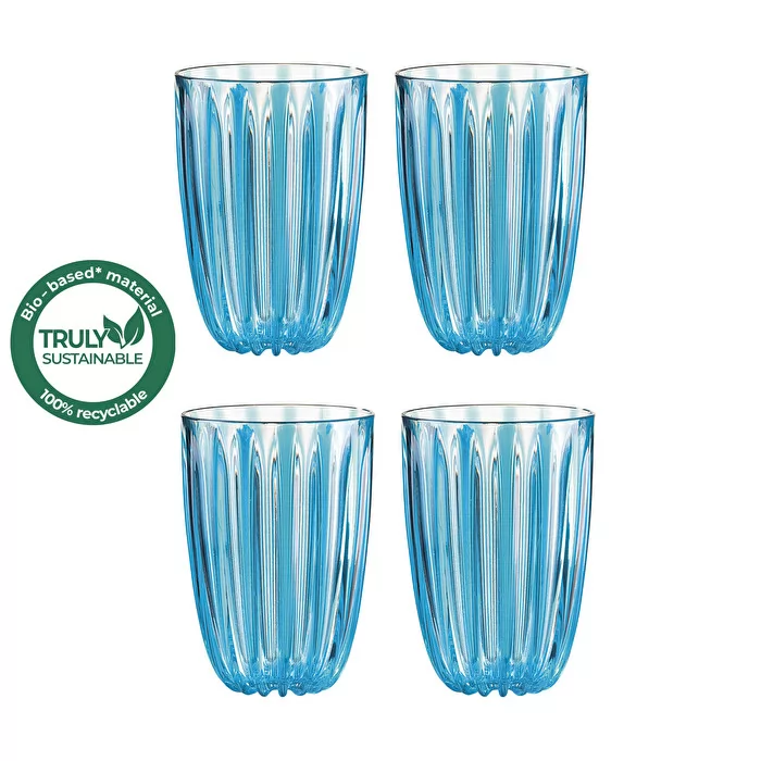 DolceVita Set of 4 Glasses Blue - Inhomebuy